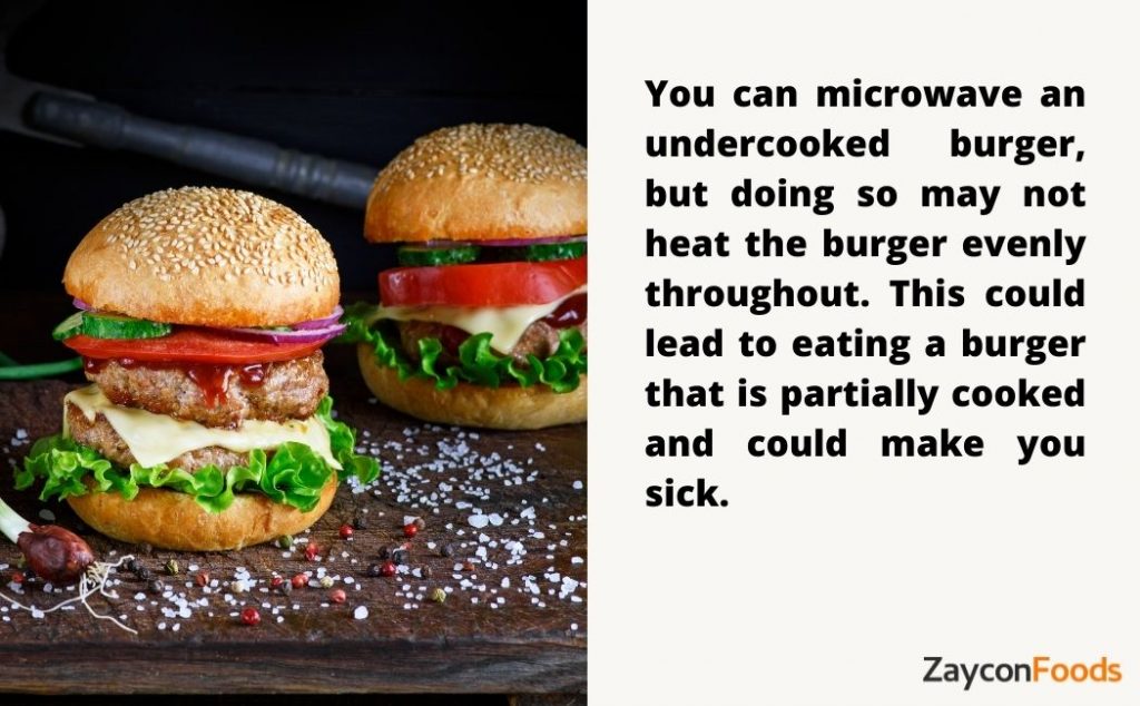 can you microwave an undercooked burger?