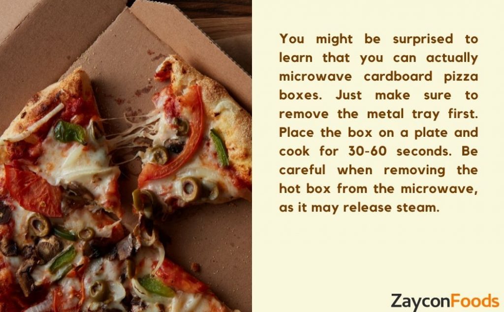 can you microwave cardboard pizza box
