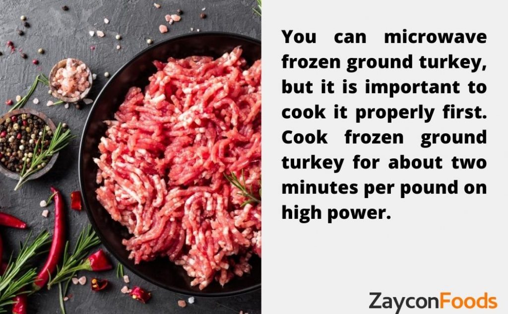 can you microwave frozen ground turkey