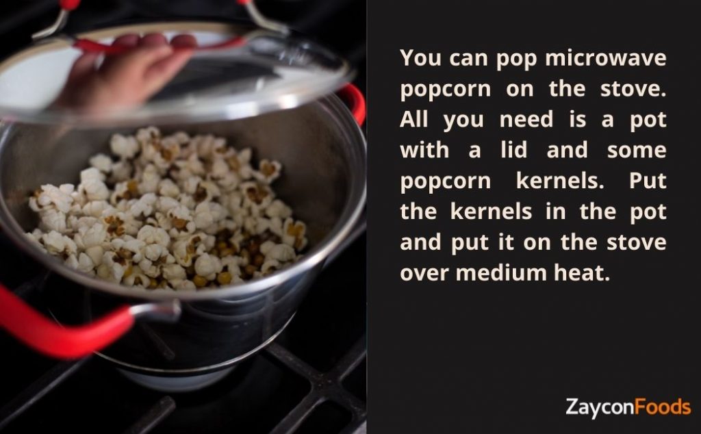 can you pop microwave popcorn on stove